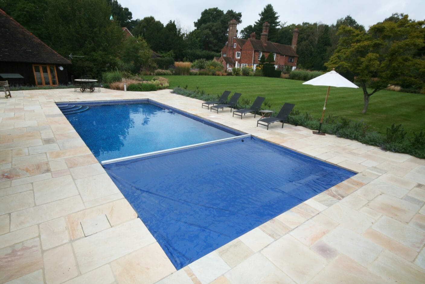 Navy Blue AQM Pool Cover